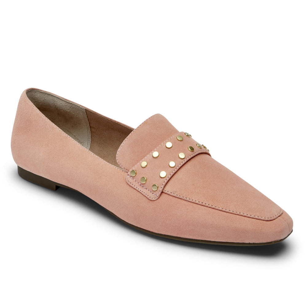 Mocassins Rockport Mulher Rosa - Total Motion Laylani Studded - 82501PRAN